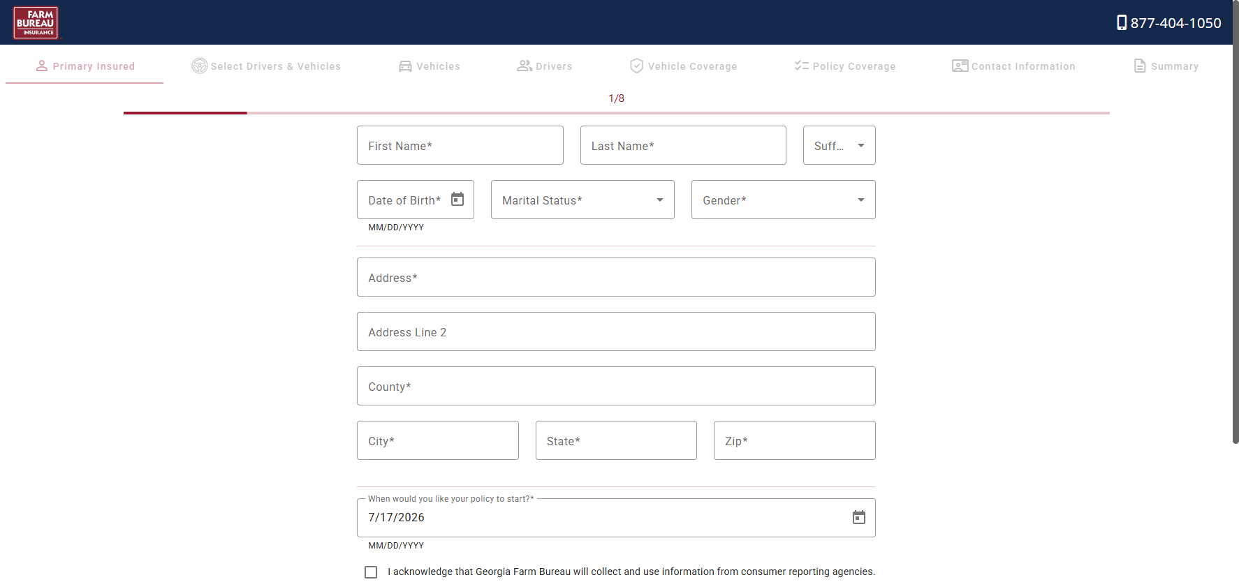 quote.gfbinsurance.com interface preview